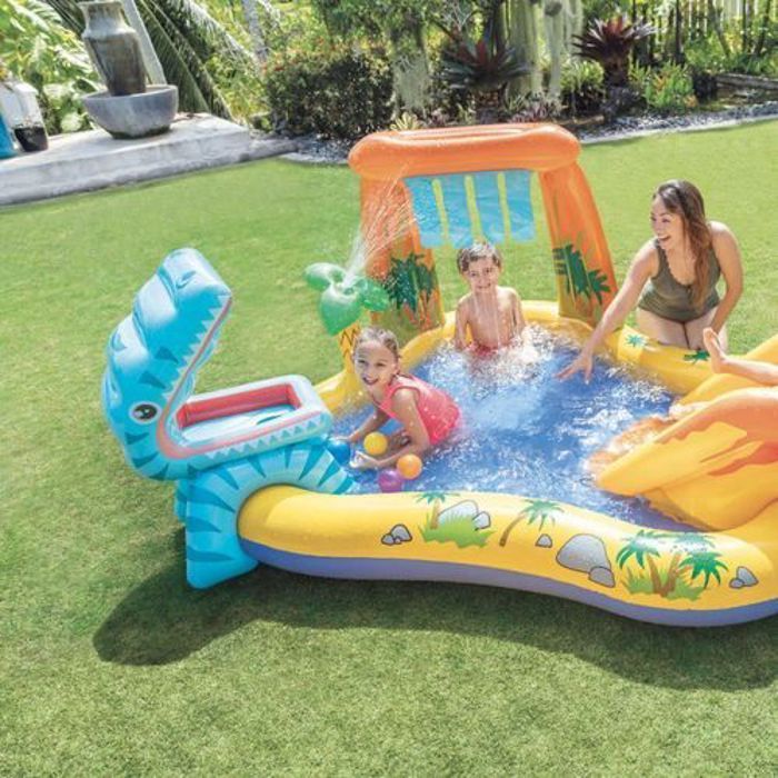 Intex Jeux Gonflable Aire de Jurassic Avec 6 Balles Colorées 2.49 x 1.91 x 1.09M