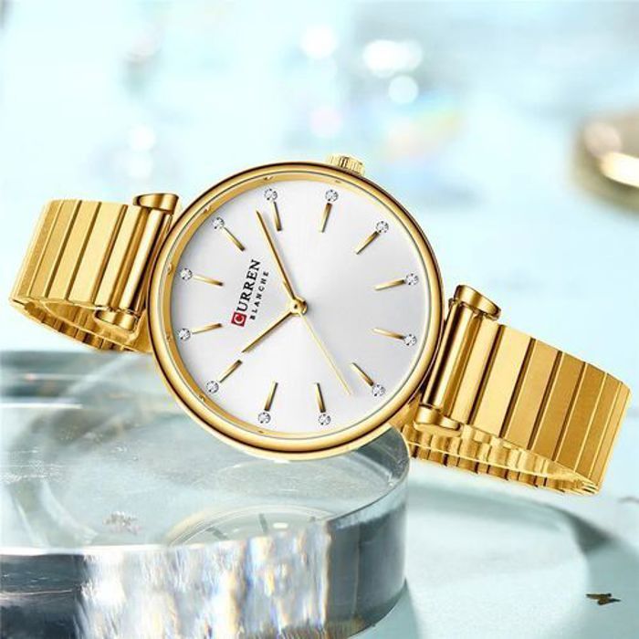 Curren Montre de Luxe Femme étanche Horloge En Acier Inoxydable 9081