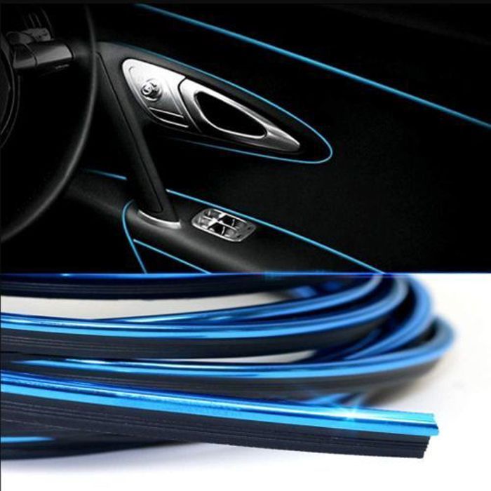 Bande Décorative 3D - Accessoires Auto - 5M - Flexible - Rouge - Installation Facile