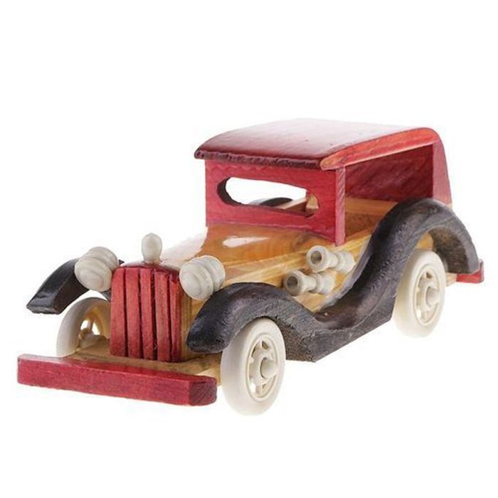 Vintage de Voiture en Bois Voiture Artisanat Jouet Décoration