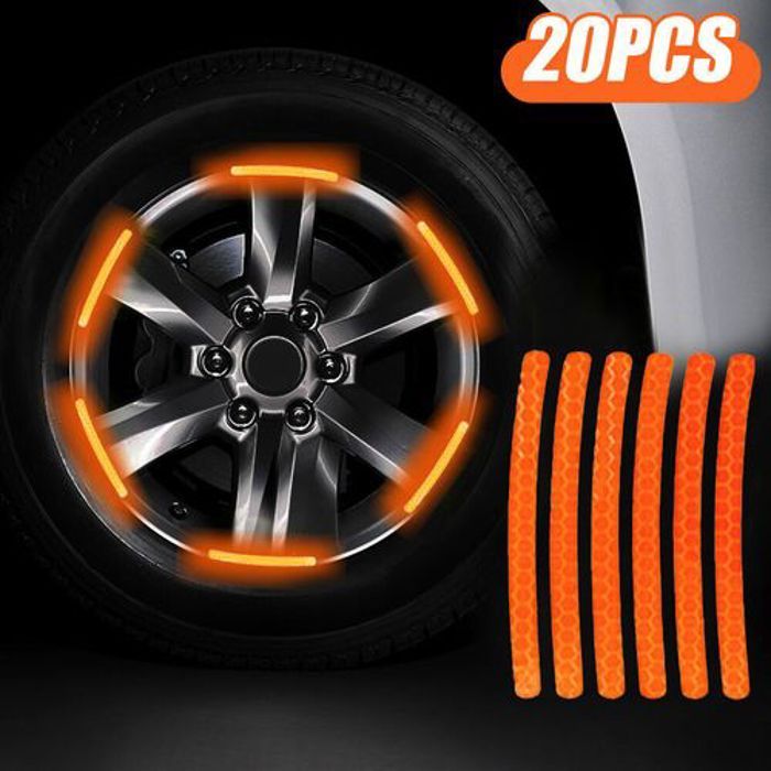 Autocollants réfléchissants - Non spécifié - 20 Pcs - Orange - Sécurité - Accessoires voiture