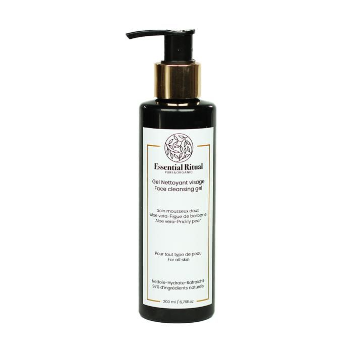Gel Nettoyant - ESSENTIAL RITUAL PURE&ORGANIC - 200 ml - Aloe Vera - Figue de Barbarie - Doux pour la Peau