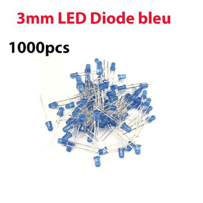 1000pcs 3mm LED Diode Bleu