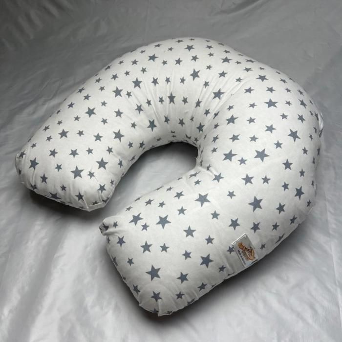 Coussin d’allaitement - Gris étoiles