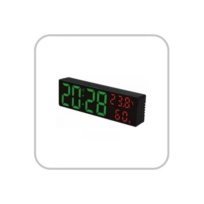 Horloge murale numérique - GENERIC - DS-3806M - Grand écran - Alimenté par USB - Intérieur