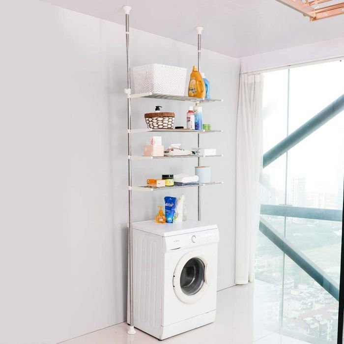 Étagère Murale de Salle de Bain à 3 Niveaux Rangement Polyvalent pour Armoire de Toilette