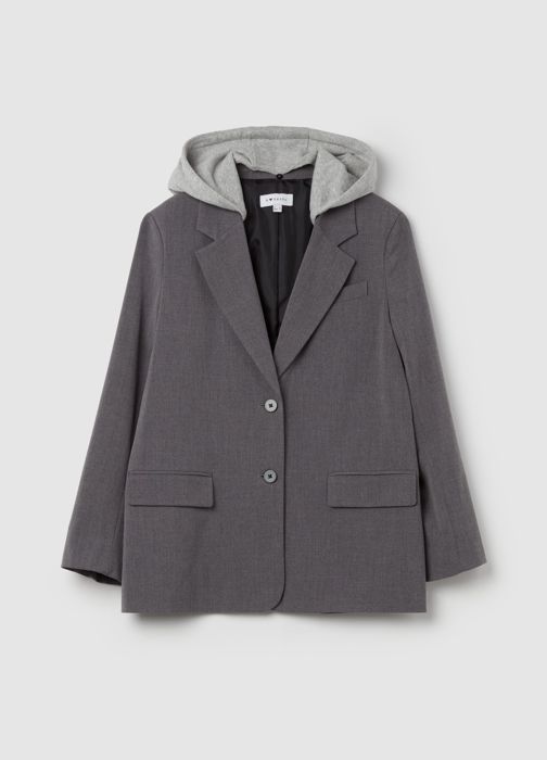 Blazer à capuche - Dark Grey Marl