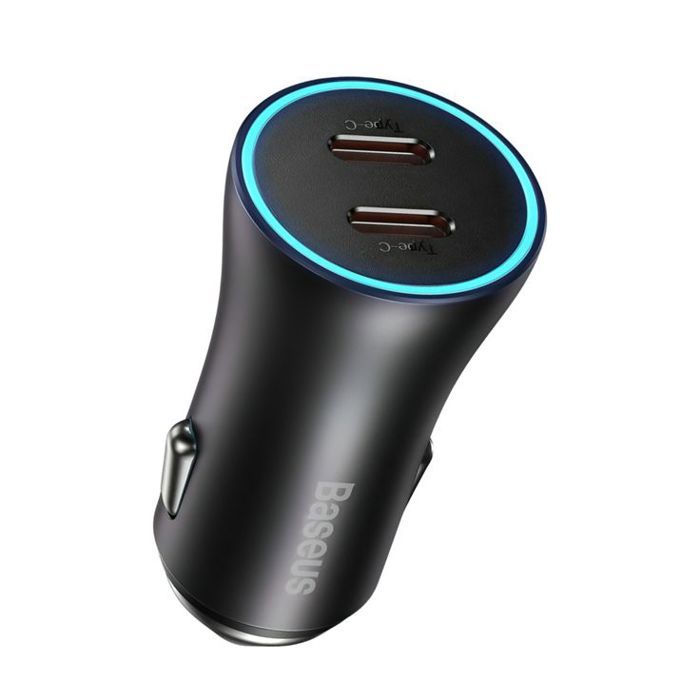 Chargeur Allume-Cigare Recrsi 35W Dual Port Type-C CAR-E25 - Câble Type-C Vers Type-C Offert !