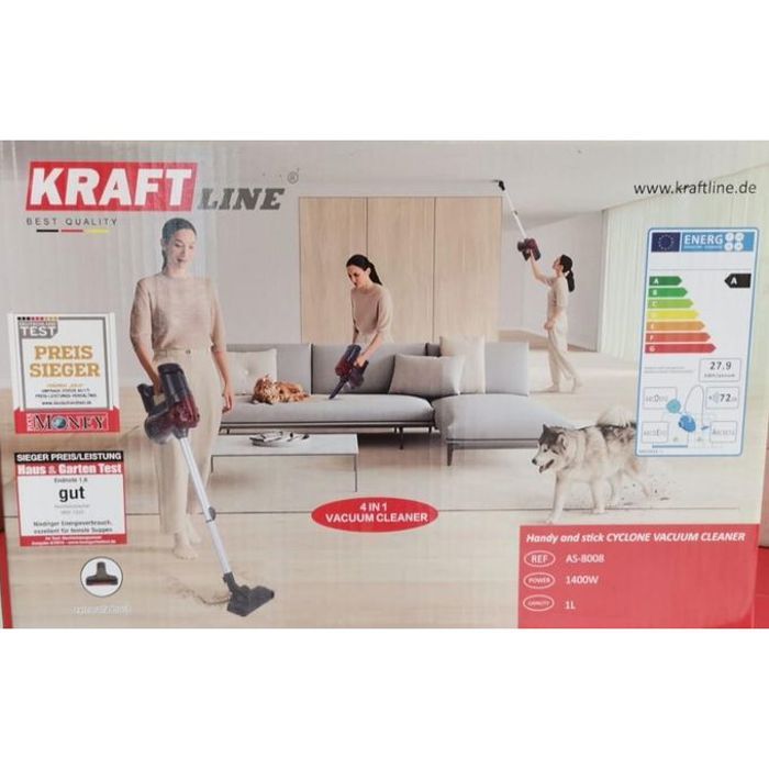 Kraft line aspirateur 4 en 1 avec câble 1400W , très pratique