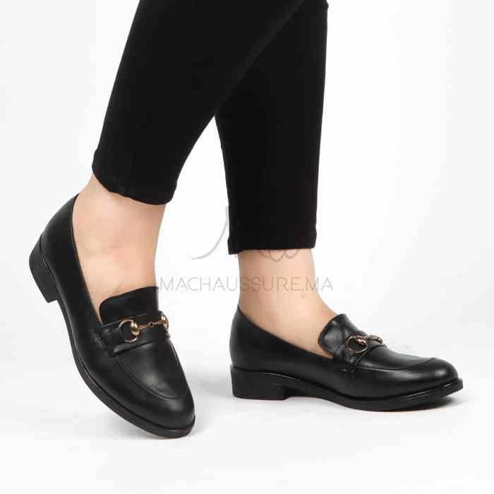 Lucky - Mocassins Femmes en Noir