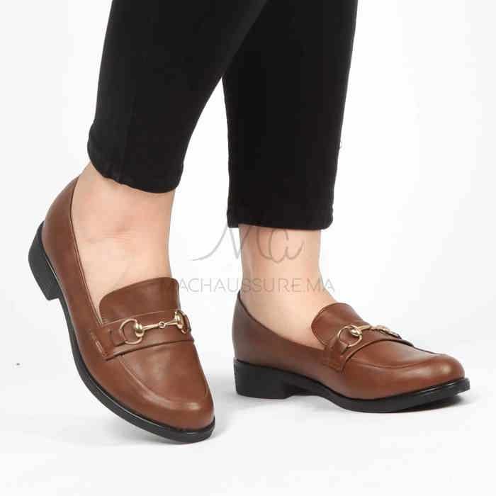 Lucky - Mocassins Femmes en Tabac
