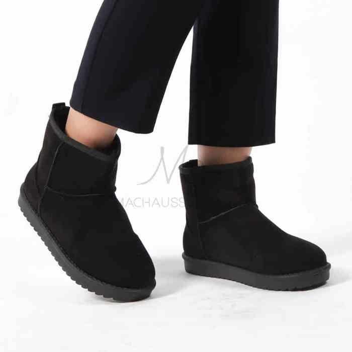 Bottines - Caribou - Mini plateforme - Noir - Daim-Nubuck - Femme