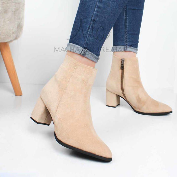 KEYLA - Bottines à talons -Beige
