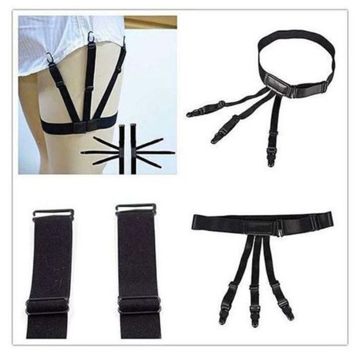 Porte-Chemise Shirt Stays Clips Clip de Serrage Bretelles Antidérapantes