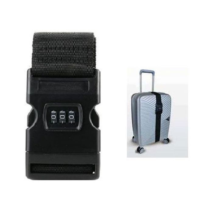 Dynamic Sangle de Bagages Réglable avec Cadenas fermeture désécurisée code 3 chiffres