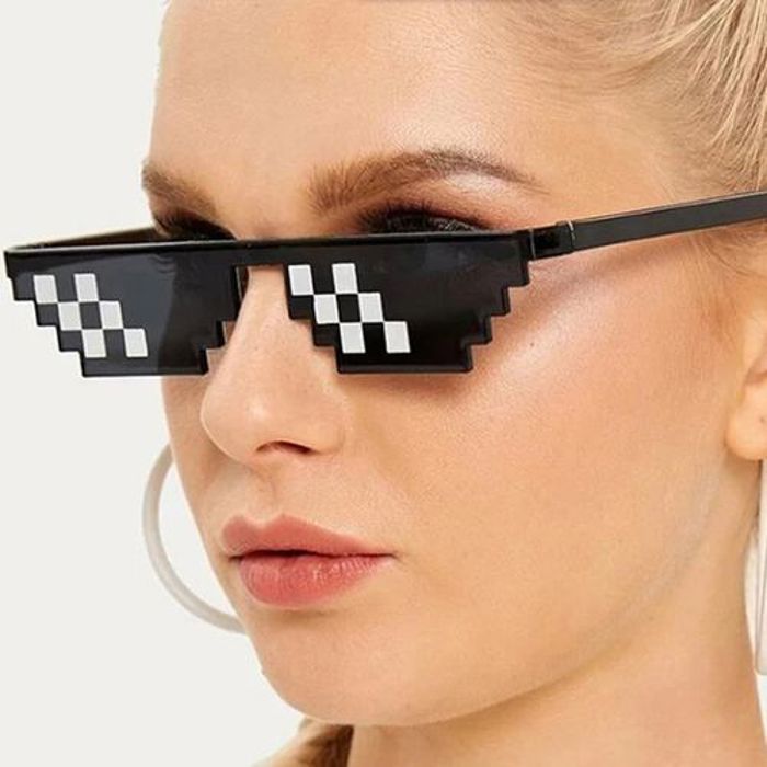 Lunettes de Soleil Pixelisées Pour Hommes et Femmes Lunettes de Fête