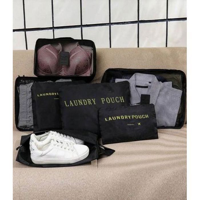 Lot de 6 Organiseurs de Valise Accessoires de Voyage Cubes de Rangement