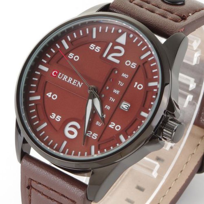 Curren 8224 Montre de Quartz d'hommes avec l'affichage de Date de Jour