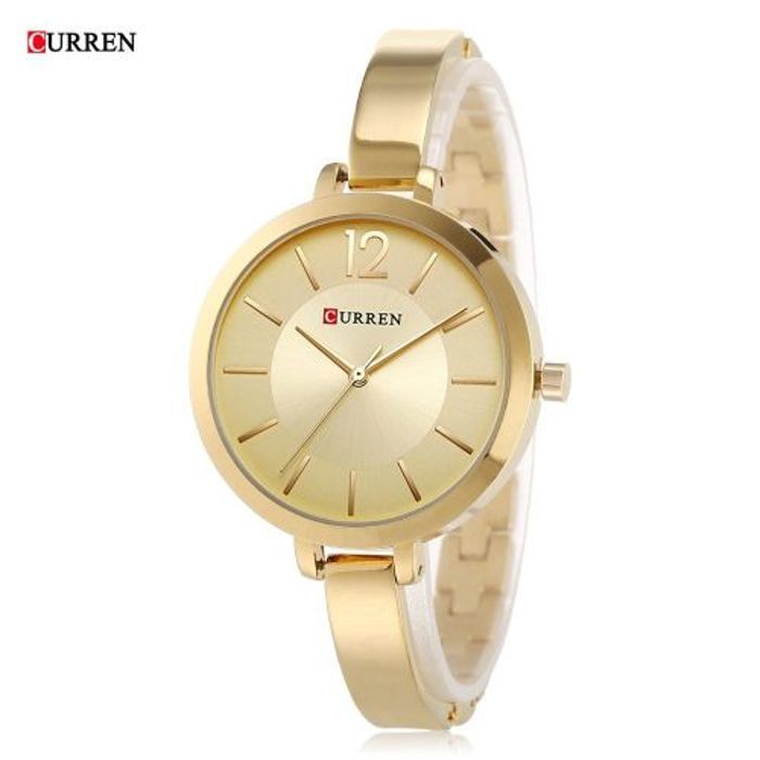 Curren 9012 Montre  Quartz  Bracelet en acier inoxydable avec cadran rond bracelet en acier pour femme