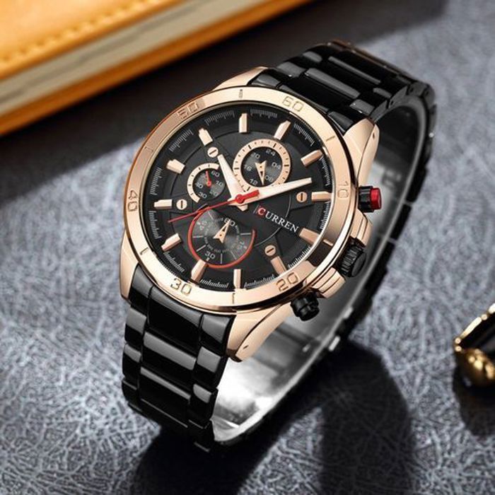 Curren Montre Business Sports Bracelet en Acier Inoxydable Etanche 8275 - OR