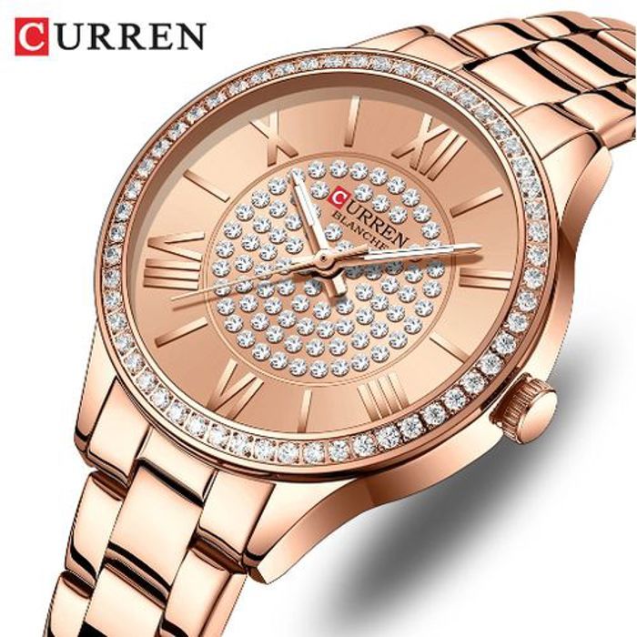Curren Montre Classique en Acier Inoxydable Pour Femmes Marque de Luxe 9084
