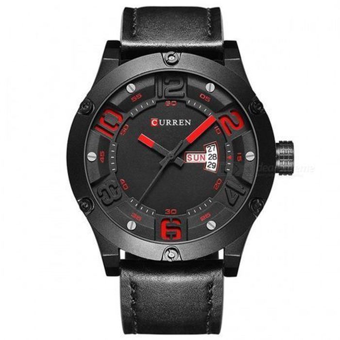 Curren Montre Homme à Quartz Marque De Luxe Cuir Date Militaire Analogique 8251