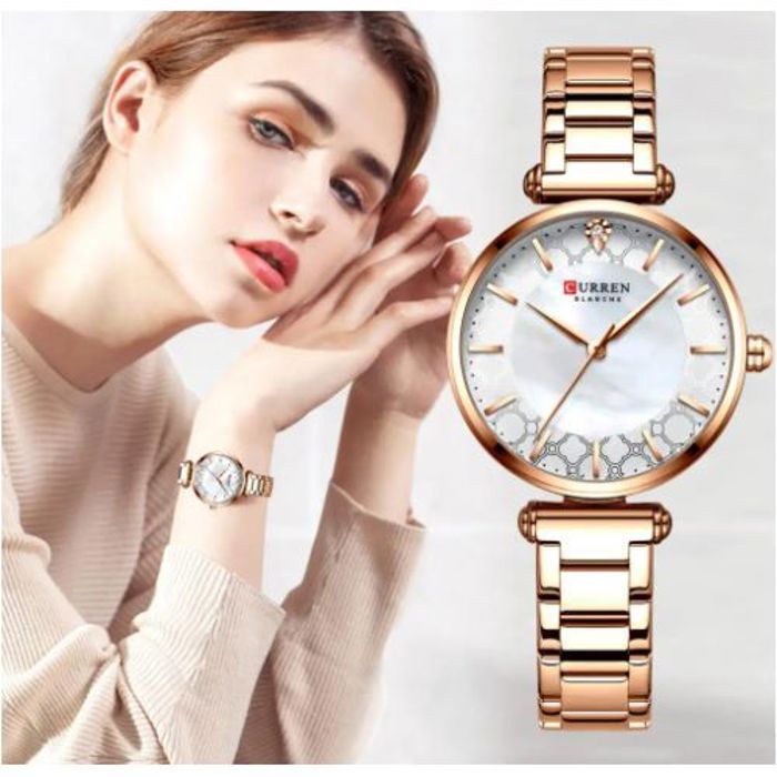 Montre Femme - CURREN - 9072 - Acier Inoxydable - Doré Rose - Étanche 3ATM
