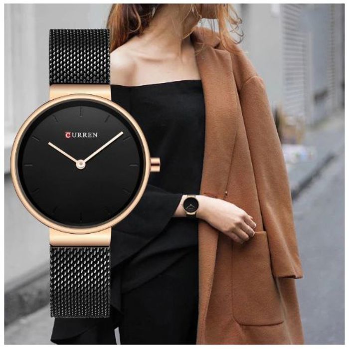 Curren Montre-Bracelet à Quartz pour Femmes Nouvelle Marque de Luxe à la Mode