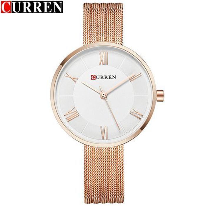 Montre Quartz Femme - CURREN - 9020 - Cadran Rond - Bracelet Acier - Résistance 30m