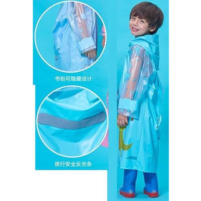 Veste de pluie pour enfants avec capuche imperméable ,coupe-vent  xl125-135cm
