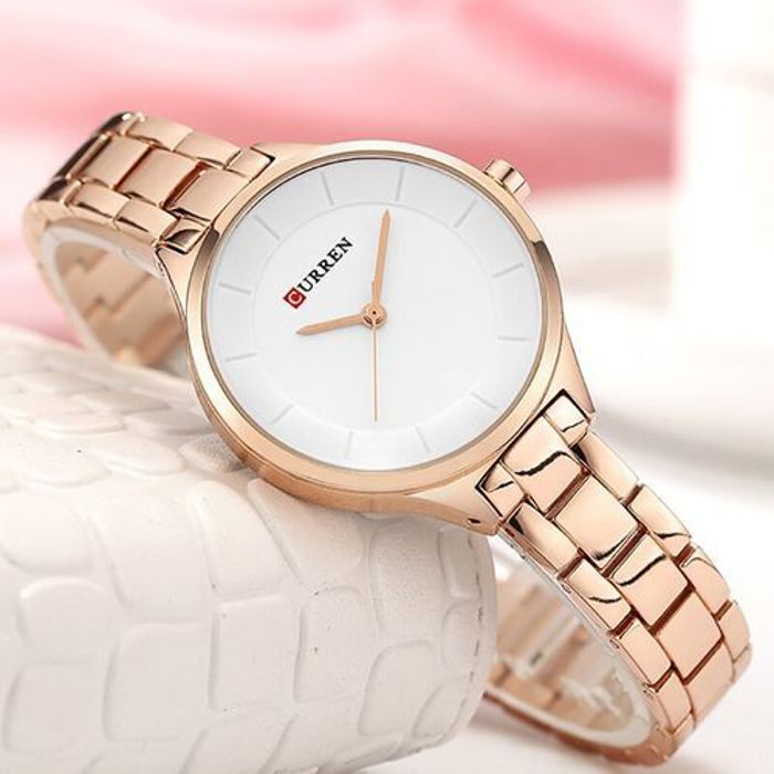 Curren Montre Pour femme à quartz étanche de sport en acier inoxydable