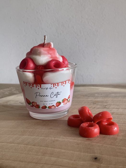 Bougie Panna Cotta Fraise