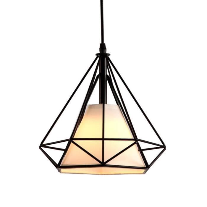 Lustre suspendu en forme de diamant - E27