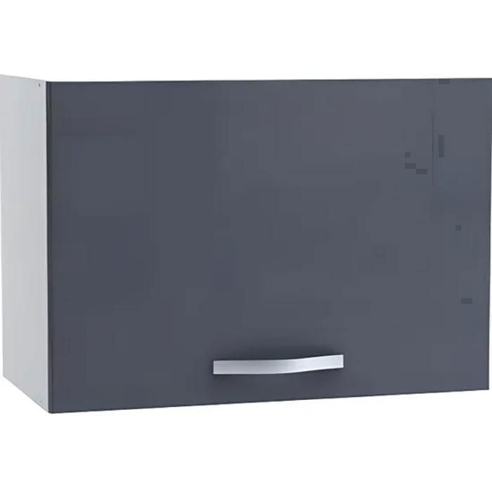 Meuble sur hotte 1 abattant Spicy - 60x30x42 cm -  Gris brillant