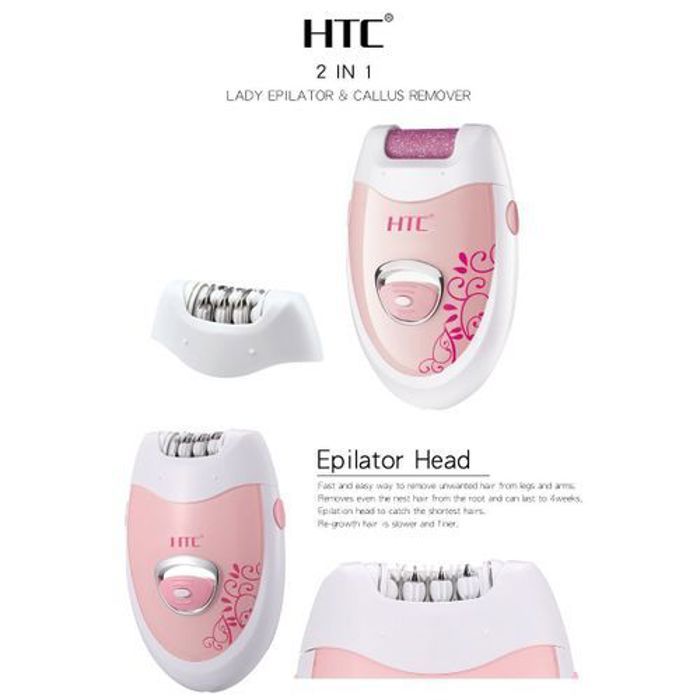 Htc Épilateur 2 en 1 multifonction, rasoir anti Callosités Pour Les Femmes Rasage et épilation