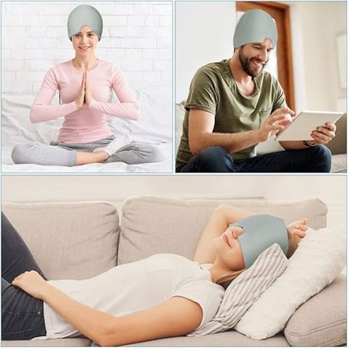Masque Anti-Migraine - Non spécifié - Gris - Confortable - Gel de qualité - Taille unique