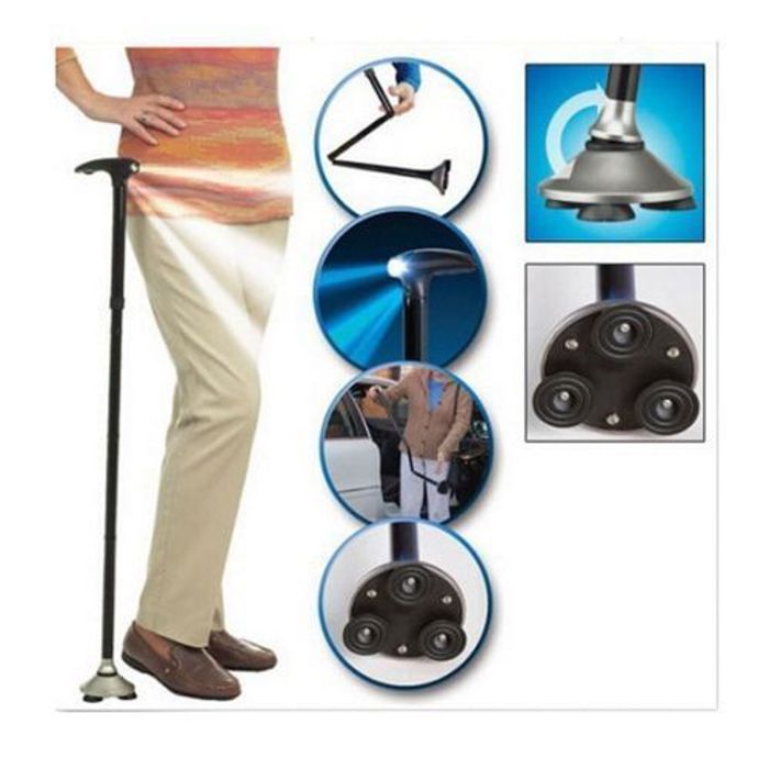 Trusty Cane Canne pliante médicale avec éclairage   utile et pratique