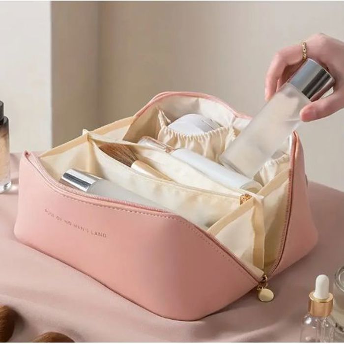 Trousse de Maquillage Parfaite De Grande Capacité  rose