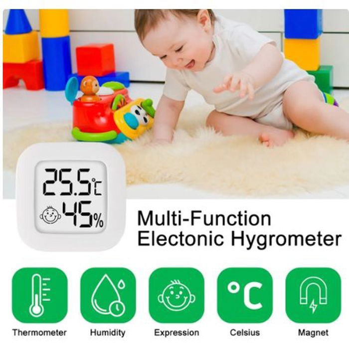 Thermomètre Numérique Température Humidité Hygromètre Compteur Affichage  LCD