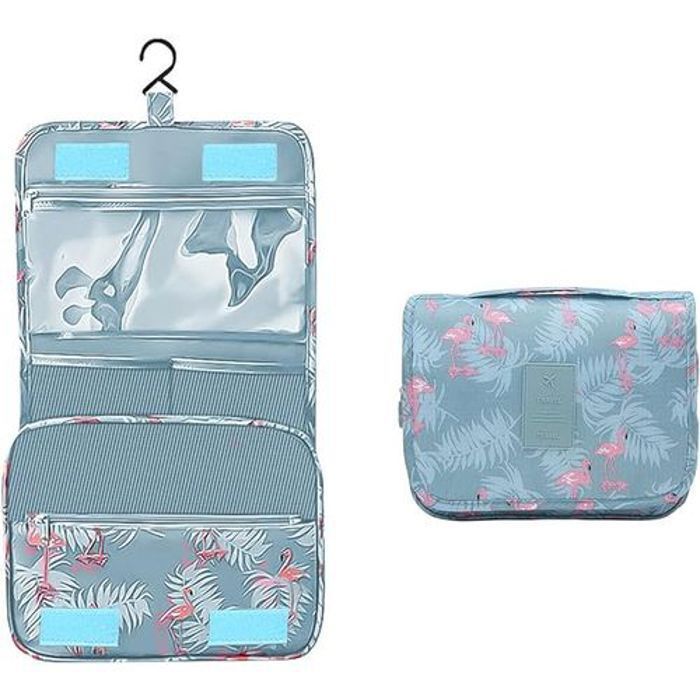 Trousse de toilette de voyage suspendue, de maquillage étanche avec crochets