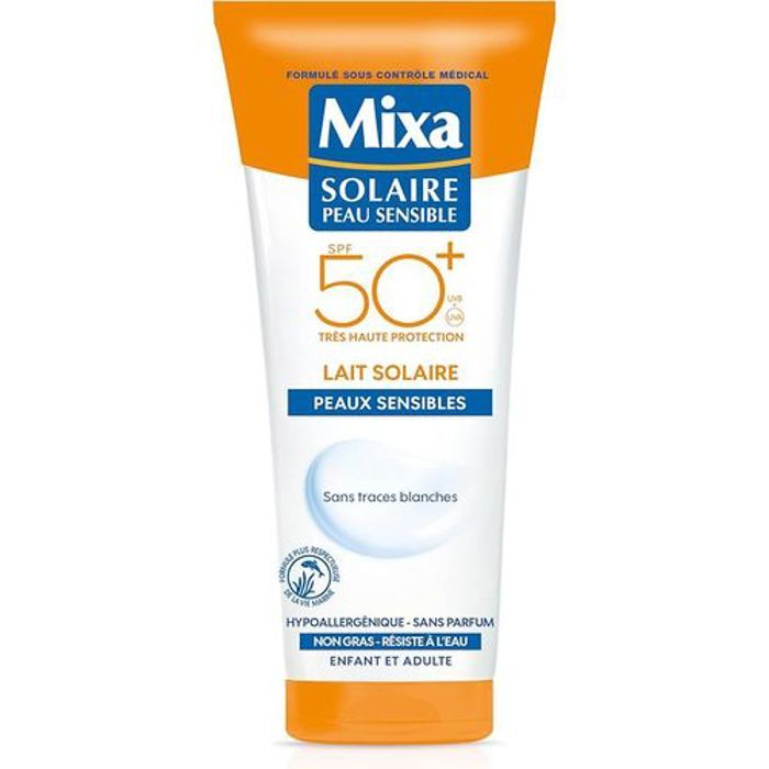 Mixa Lait Solaire pour Peaux Sensibles SPF 50+ 200 ml UVB+UVA