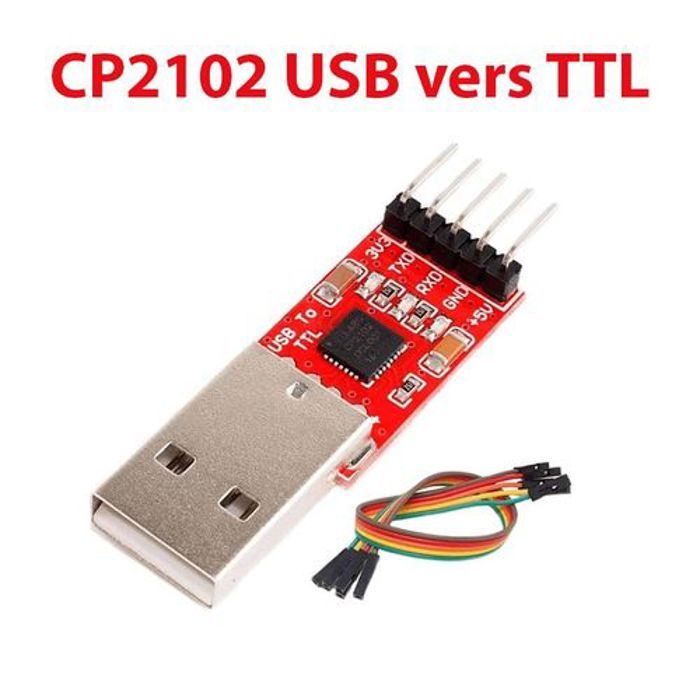Convertisseur USB vers TTL pour 3,3 V et 5 V avec câbles CP2102
