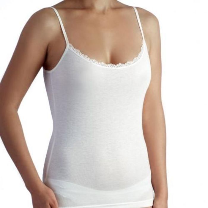 Camisole d'été - Non spécifié - Blanc - Sans manches - Bretelles fines - Coupe regular