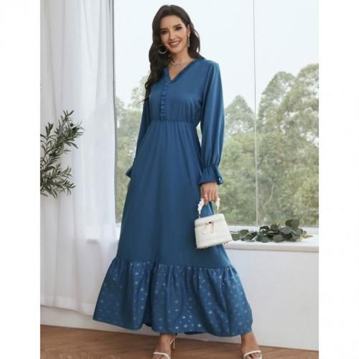 Robe Avec Imprimé Géométrique Sans Ceinture