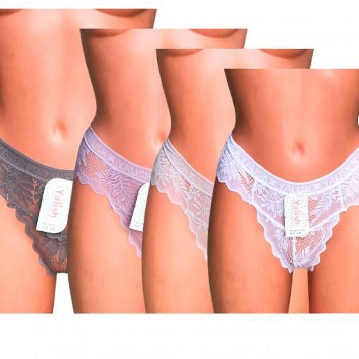 Culottes en dentelle - Non spécifié - Pack de 4 - Respirantes - Confortables - Multicolores