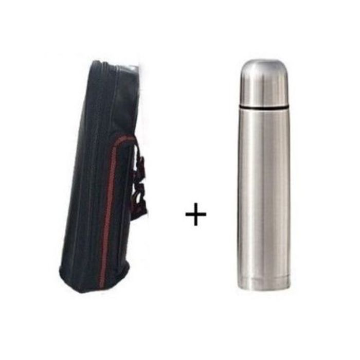 Best mark thermos bouteille isotherme 500 ml à bouchon-tasse & sac