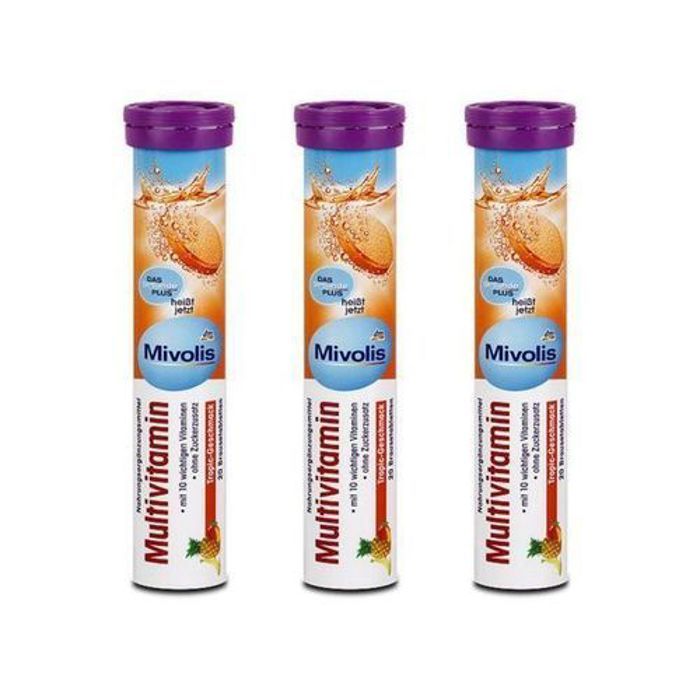 Dm pack de 3 tubes de multivitamines dm mivolis , 20 comprimés