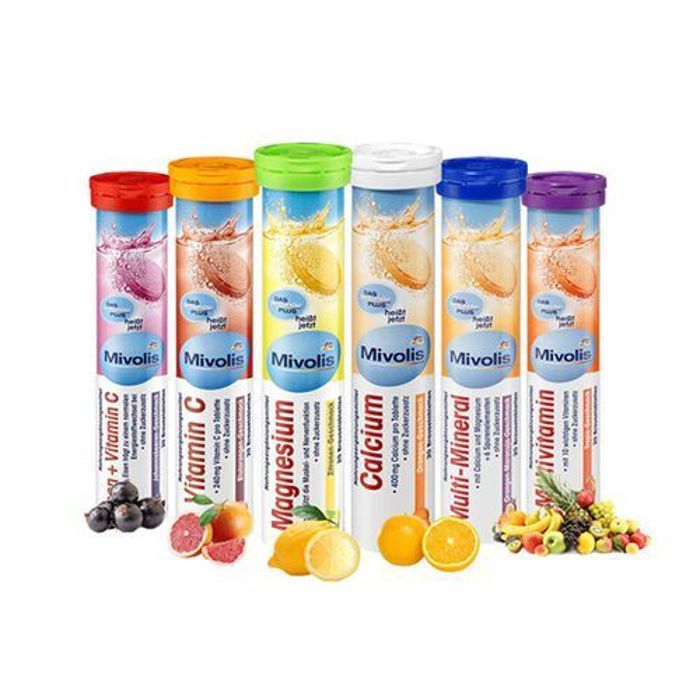 Mivolis pack 6 vitamines , sans sucre ajouté, dm
