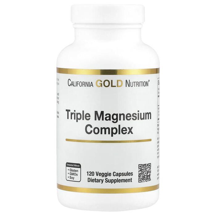 Complexe triple magnésium, 120 capsules végétariennes