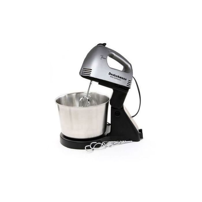 DEUTSCHMANN - Batteur sur socle avec Bol - 2Litres - 300W - Acier Inoxydable